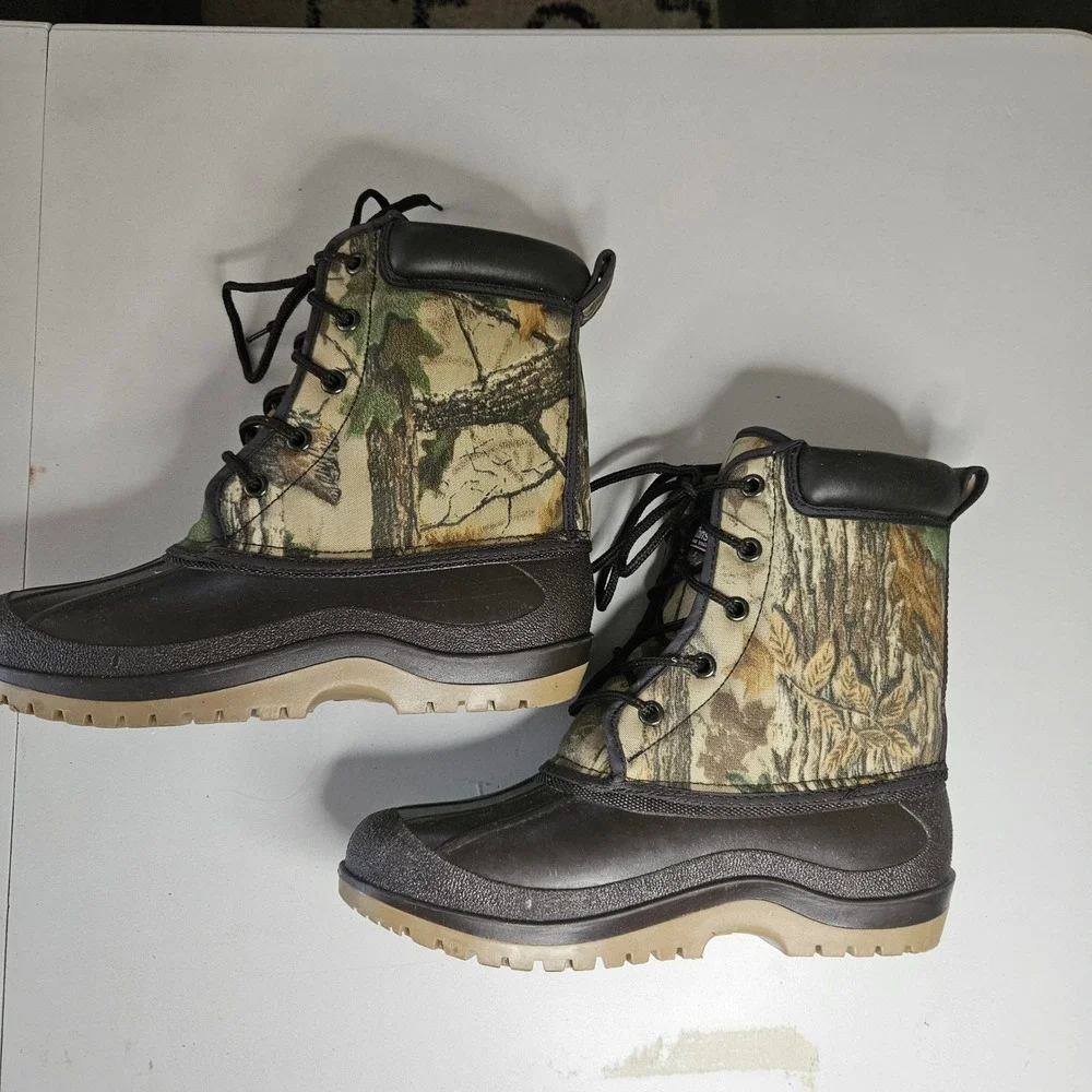 Aspen Sport Mens Duck Boots‎ Camo Thinsulate Insulated Hunting Rain Boots Size 8